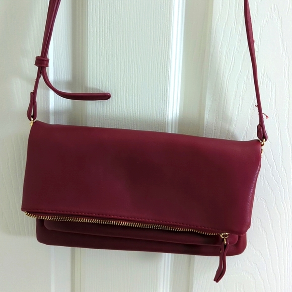 Red Antik Kraft Fold over bag - Picture 1 of 6